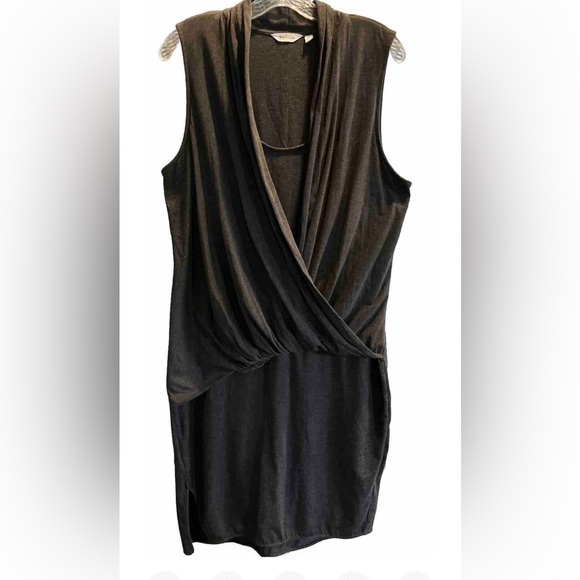 Athleta Duet Wrap DRESS XL Surplice Heather Gray Jersey 398851-02 sleeveless XL - Picture 12 of 15